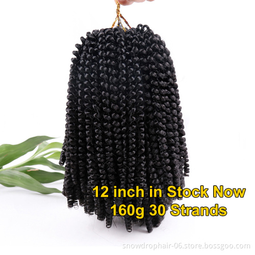Wholesale Purple Juliana 12 Inches Red Spring Twist For Faux Locs Blue Colored Crochet Spring Twist Hair